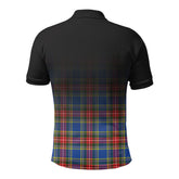 MacBeth Modern Tartan Crest Polo Shirt - Thistle Black Style